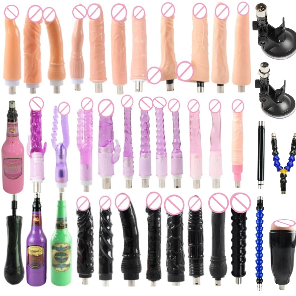 FREDORCH 3XLR 3PRONG Attachment Dildo For Sex Machine Attachment Women and Men Sex Masturbation Love Machine Dildo Sex Toys