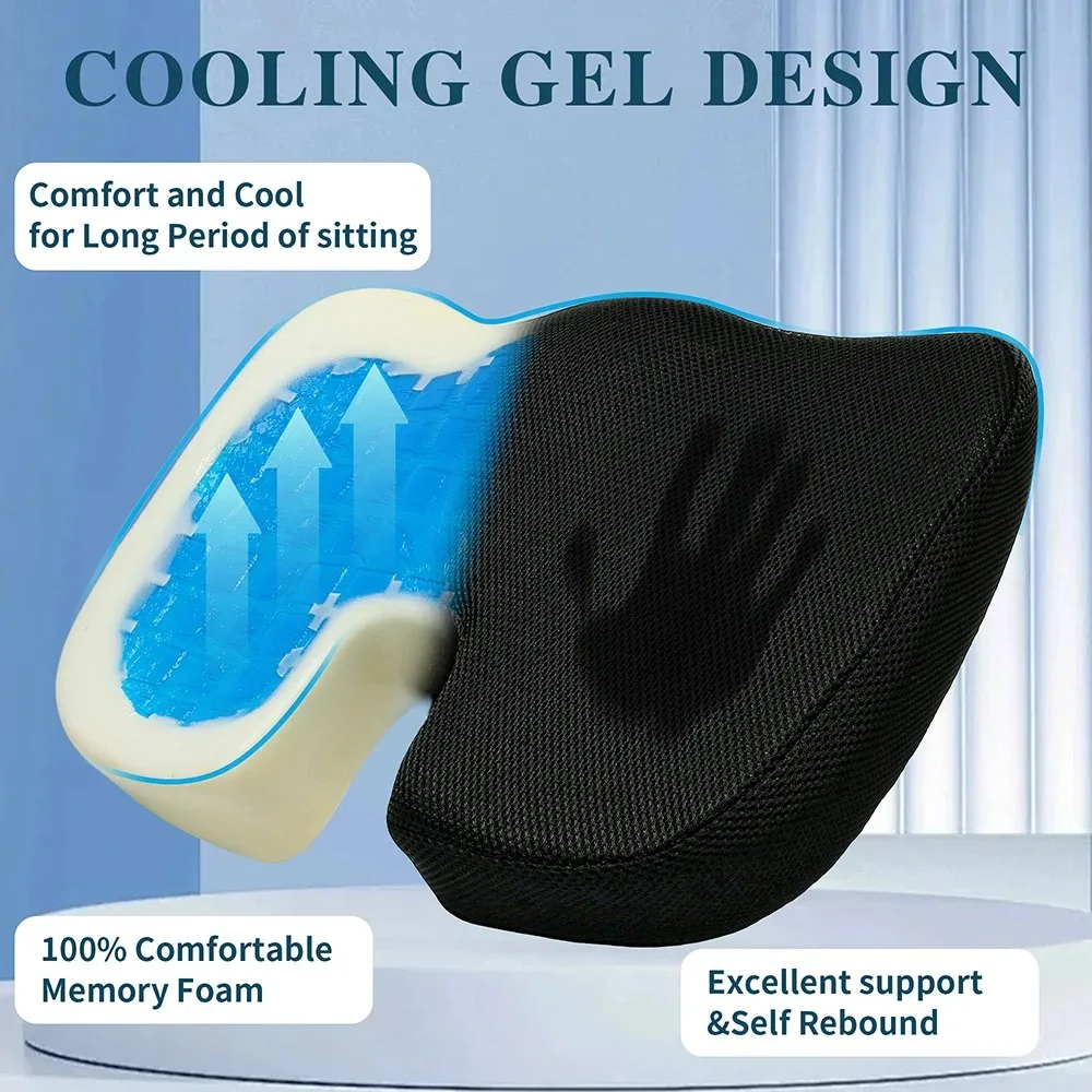 

Gel Office Chair Cushion,Long Lasting Comfort Seat Cushion,Office Chair Seat Cushion,Memory Space,Seat Cushion