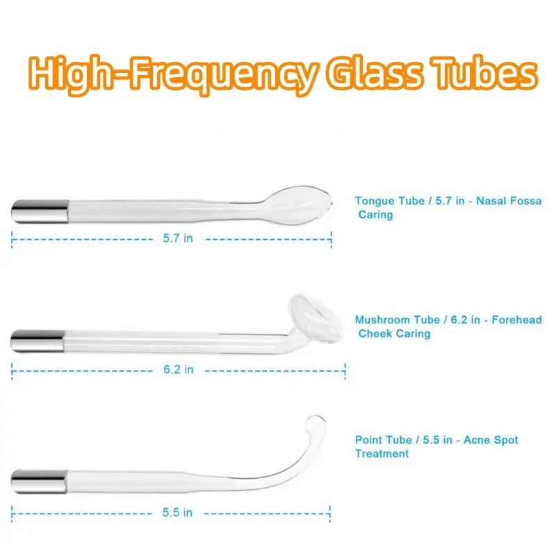 110V High Frequency Facial Machine Electrotherapy Glass Tube Electrode Wand Beauty Therapy Puffy Acne Spot Wrinkles Remover