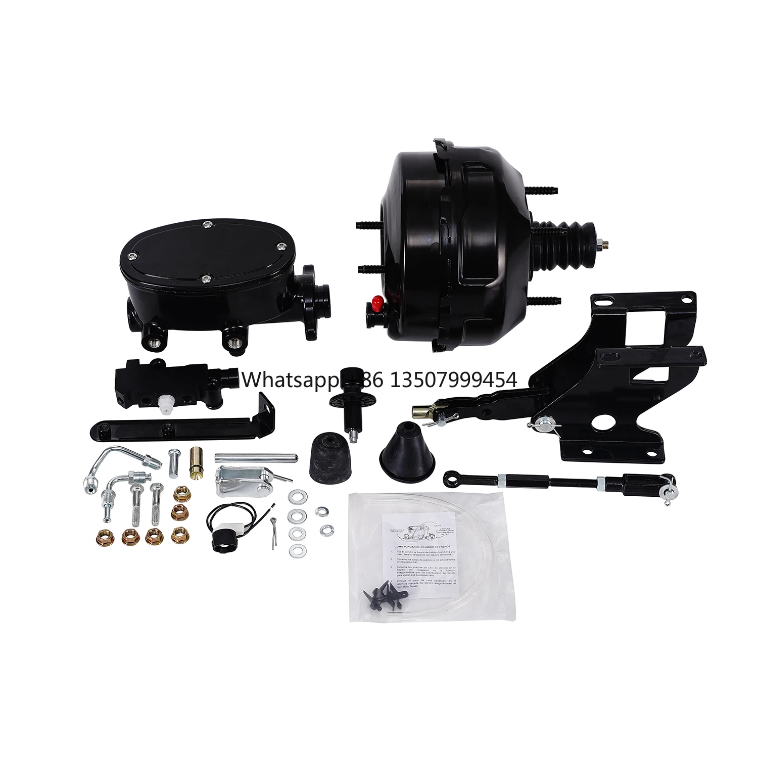 

Black 9 Inch Dual Power Brake Booster Kit for 1967-72 Chevy GMC Truck Pickup with Black Mounting Brackets