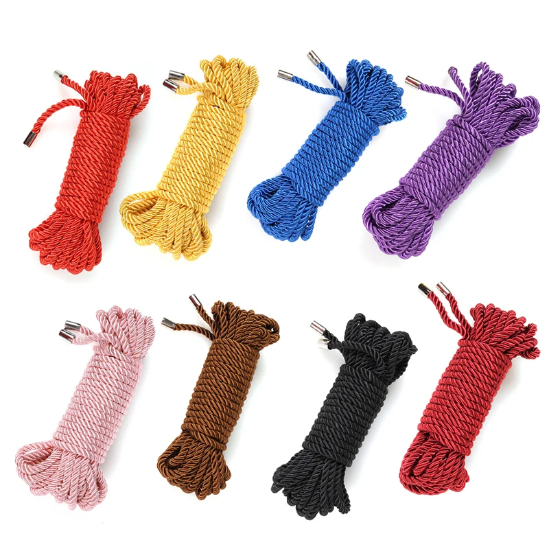 【AD】Cuerda de bondage de 5/10 m, cuerda larga y gruesa de algodón para atar el cuerpo, productos para juegos de sumisión SM, juguetes sexuales para adultos para hombres, mujeres y parejas mayores de 18 años