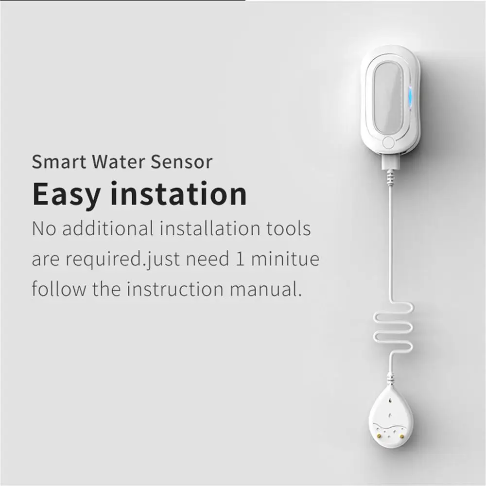 Tuya 3.0 Smart Flood Detector Water Leakage Alarm Water Level Alarm Home Overflow Alarm Work With Alexa Home