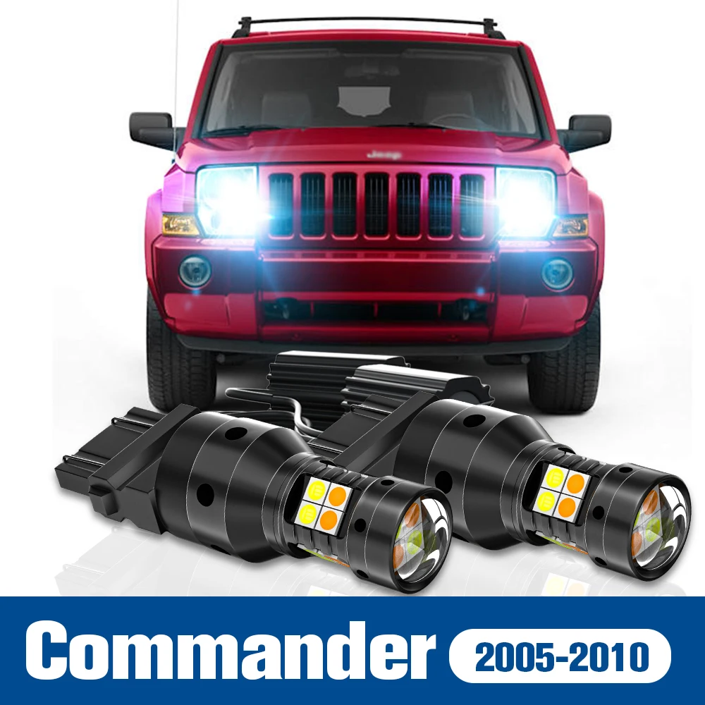 

2pcs LED Dual Mode Turn Signal+Parking Light Accessories Canbus For Jeep Commander XK XH 2005-2010 2006 2007 2008 2009