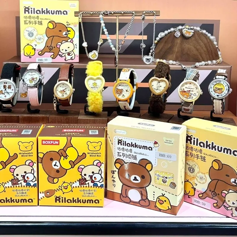

Original Maihe Boxfun Rilakkuma Gulugulu Wrist Watch Series Blind Box Anime Peripheral Ornament Collect Toys Kid New Year'S Gift