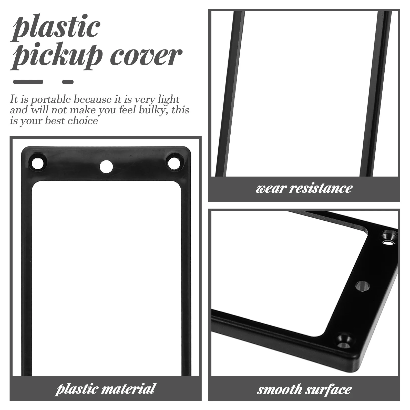 

2pcs Double Humbucker Pickup Accessory Electric Guitar Plastic Frame Durable Protective Cover Replacement Parts Pickup Mounting