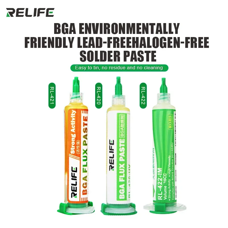 Reflife معجون لحام بغا ، نشاط قوي ، خالي من الهالوجين ، تدفق 10CC ، من من من ، من ، من ، من ، BGA SMD ، إصلاح