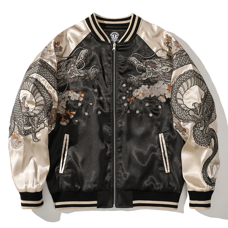 

Yokosuka God Heavy Embroidered Jacket Jacket Chinese Style Spring And Autumn Baseball Uniform Men Loose