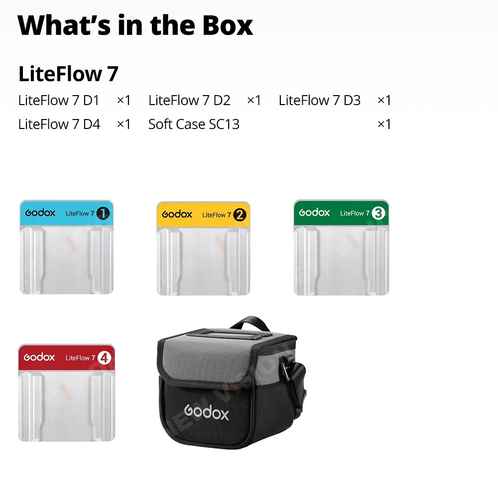 GODOX LiteFlow 7/15/25/50/100 إضاءة سينمائية بأحجام مختلفة عاكس تركيب جهد ملحقات التصوير عاكس الشمس