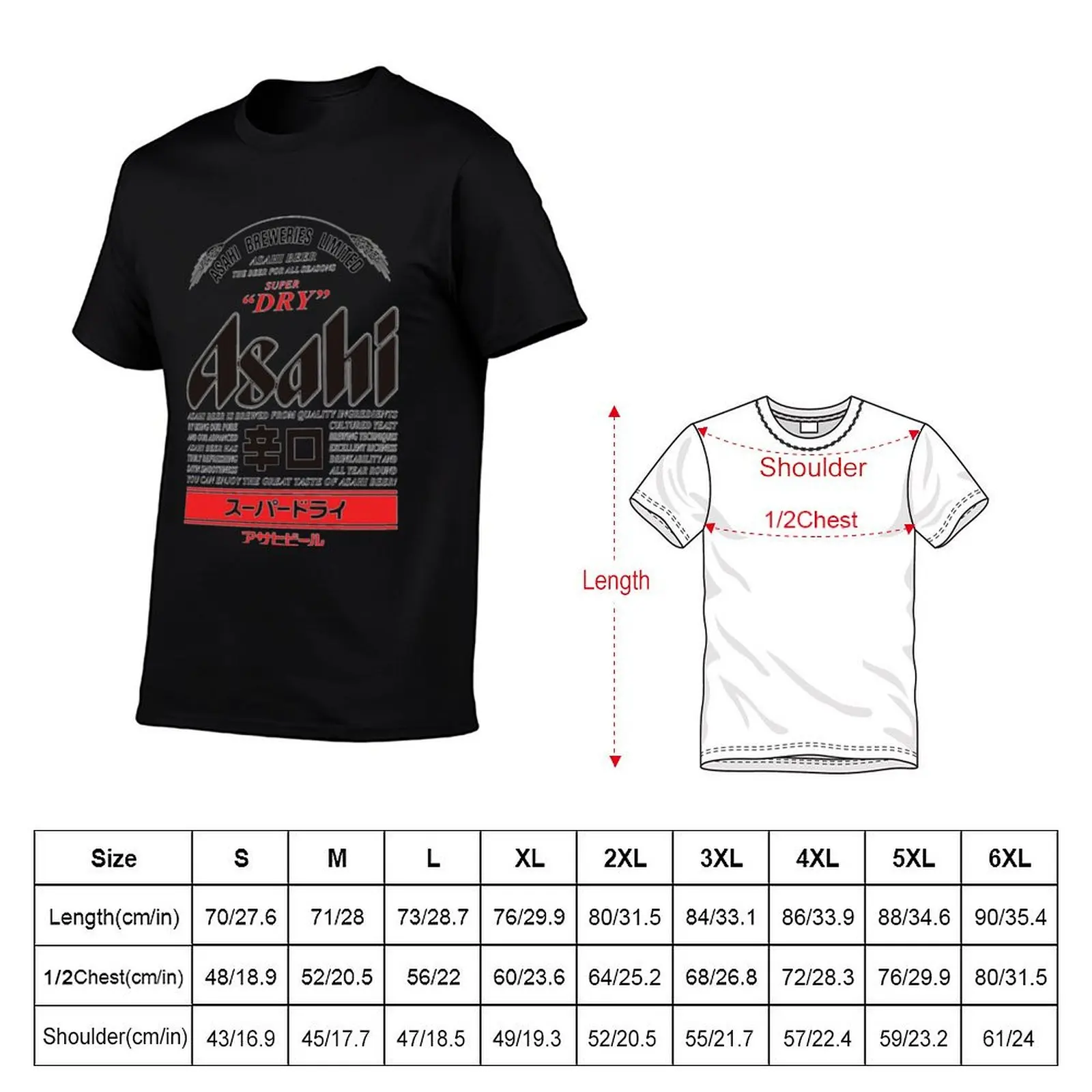Asahi Beer T-Shirt man t shirt cotton high quality t shirt custom print essential t shirt T-shirt