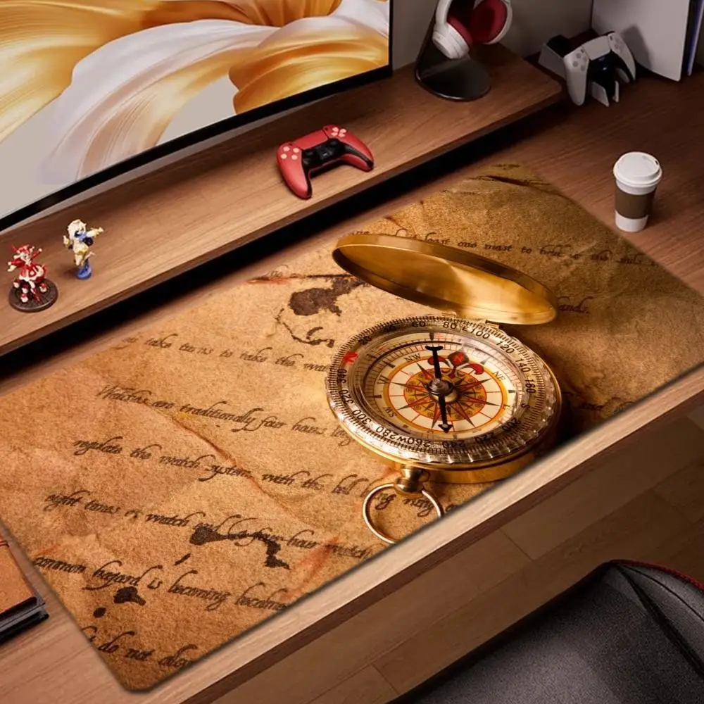 

Коврик для мыши с компасом, игровые аксессуары, коврик для клавиатуры XXL, большой запирающий край, настольный коврик 900X400 мм, игровой коврик для мыши