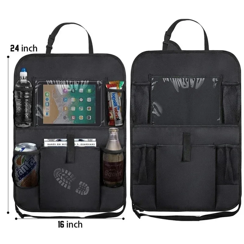 Autostoelorganizer Multifunctionele Oxford-stof auto-achterbank opbergzak met meerdere vakken en tablet houder beschermer voor kinderen