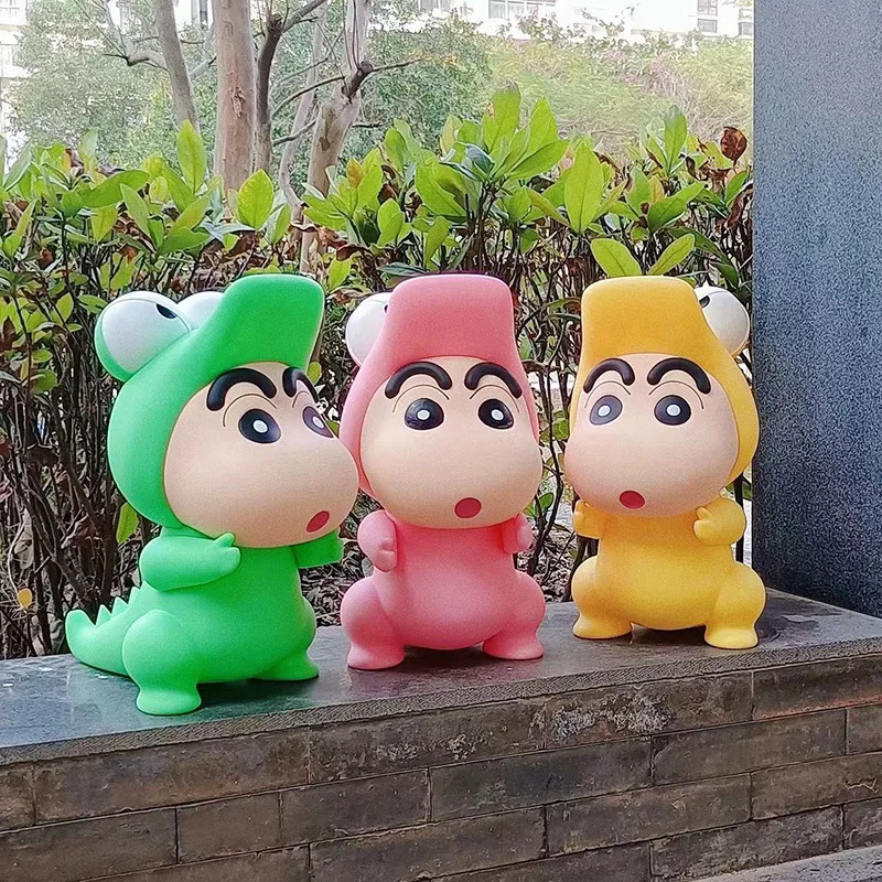 Anime Crocodile Mountain Cos Large Crayon Shin-Chan Handmade Action Figure Pvc Model Doll Statuette Desktop Collection Toy Gift