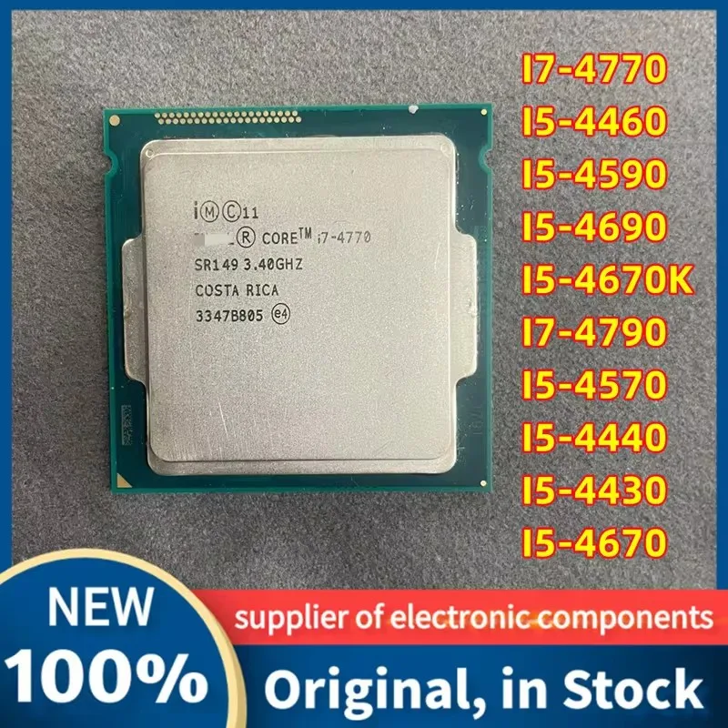 Used Core I5 4430 4440 4460 4570 4590 4670 4690 I7 4770 4790 3.4GHz 8M 5.0GT/s LGA 1150 SR147 CPU Desktop Processor