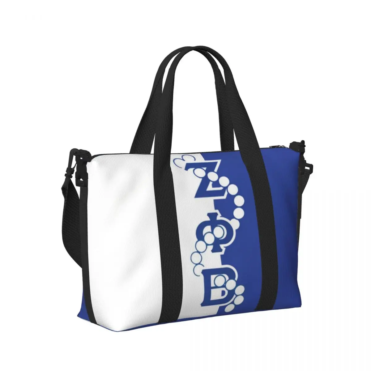 Bolsa tote grande personalizada com logotipo Zeta Phi Beta para mulheres ZOB Sorority ombro compras praia academia bolsa de viagem