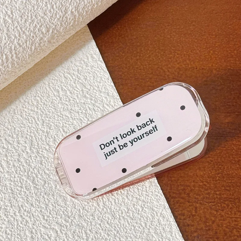 Soporte de espejo de moda para teléfono móvil, accesorio plegable Invisible de lunares encantadores, soporte Universal