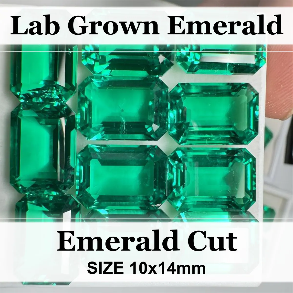 Lab Grown Emerald Stones Hand-cut Hydrothermal with Inclusion Emeralds 10x14mm Gemstone for Diy Jewelry Making