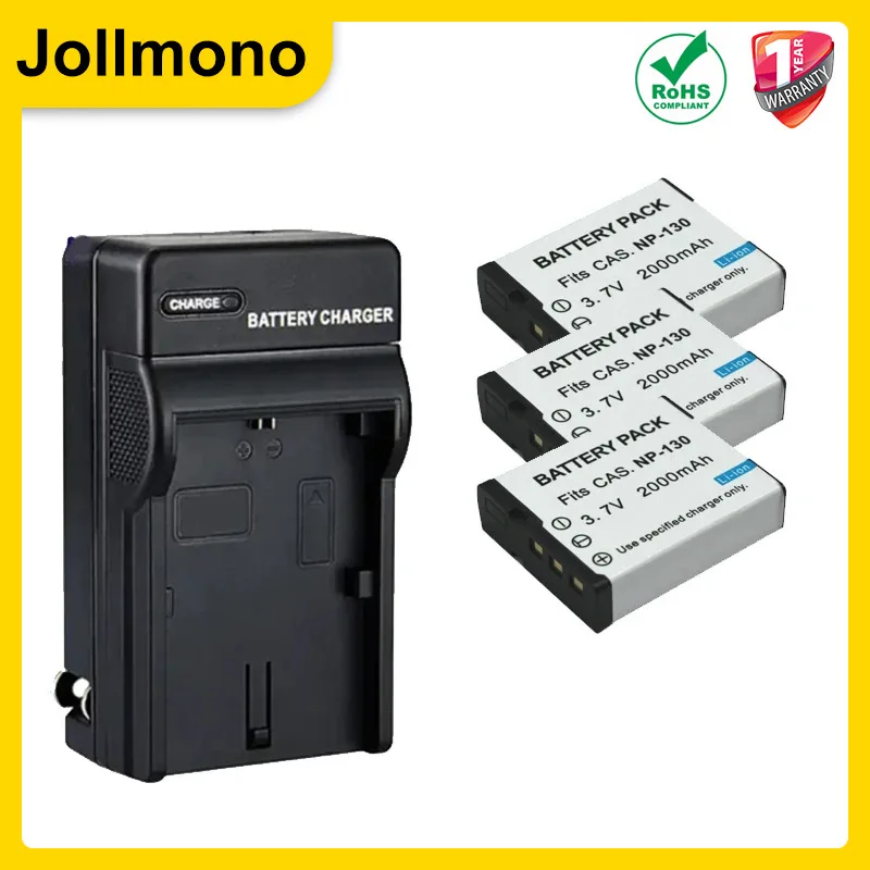 NP-130 Battery and Charger For Casio EX-ZR1300 ZR1500 ZR1600 ZR1700 ZR1750 ZR1800 ZR2000 ZR3000 ZR3100 ZR3200 ZR3500 ZR3700