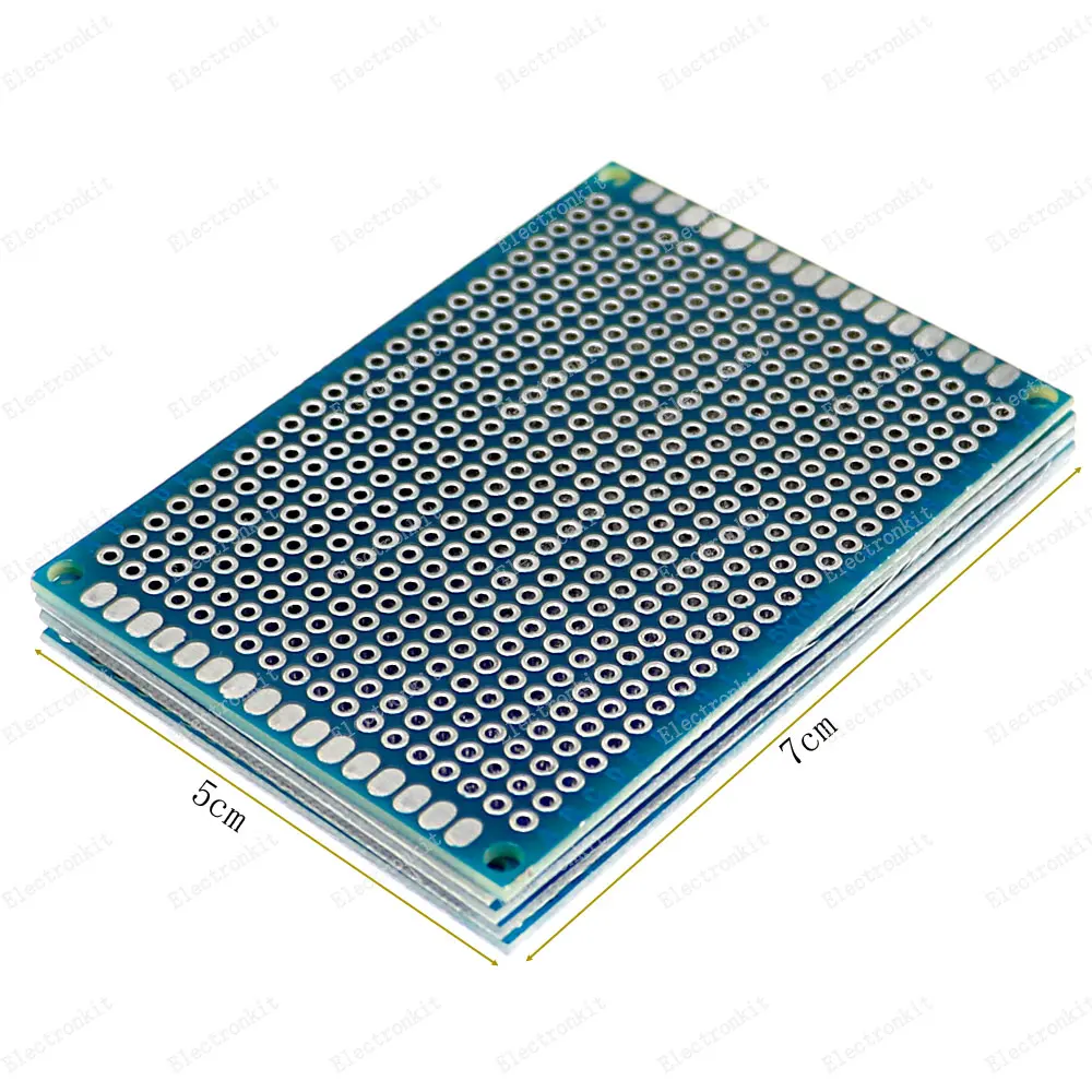 20pcs/lot PCB Prototype Board Circuit Protoboard Universal Stripboard Prototyping Veroboard 2X8 3X7 4X6 5X7 5Pcs Each Mix Blue