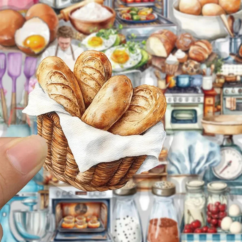 

10/30/50pcs Cartoon Baking Theme Series Stickers Waterproof Graffiti DIY Water Bottle Laptop Phone Case Vintage Decals Kids Toy