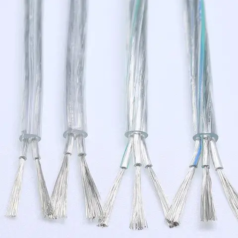 Tinned Pure Copper Transparent Wire Power Supply Household Flexible Wire 2 Core 3 Core Sheathed Cable for Crystal Lamp