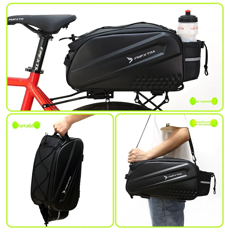 

Bicycle pack mountain bike rear shelf, tail bag 14L long-distance cycling hard shell bag, storage and storage, cycling equipment