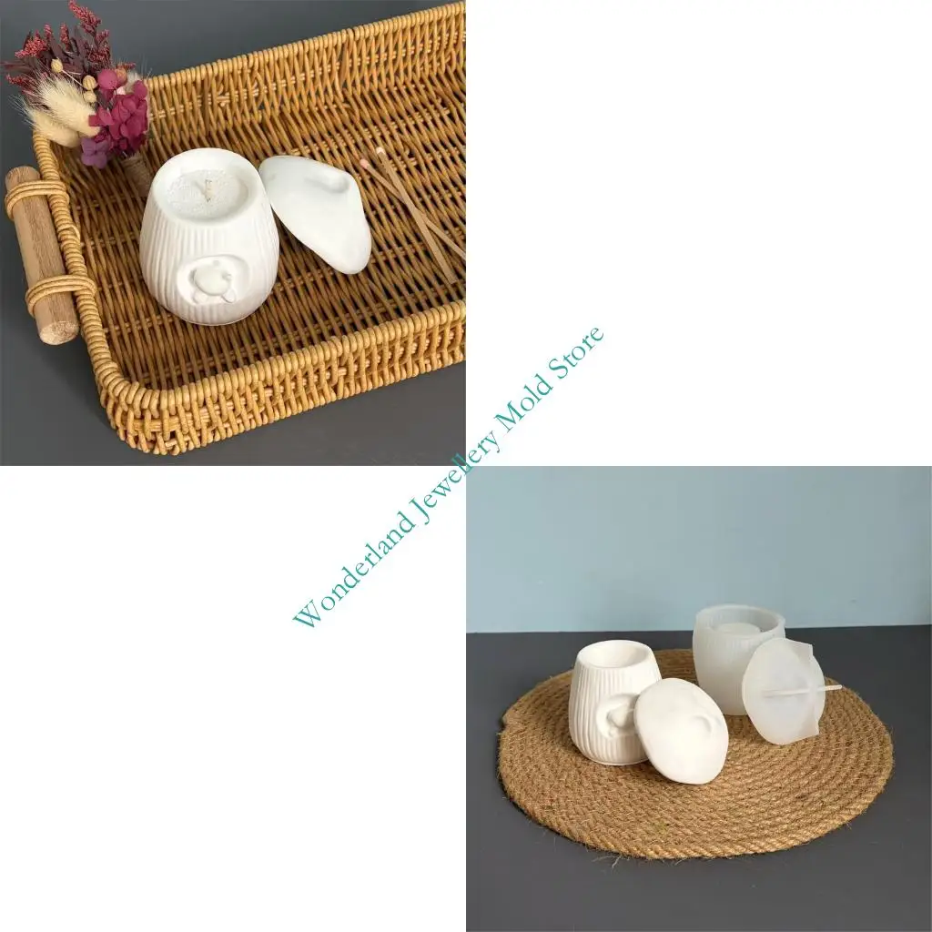 Premium Silicone Craft Mold with Intricate Mushroom Pattern For Handmade Enthusiasts Flower Pot Mould