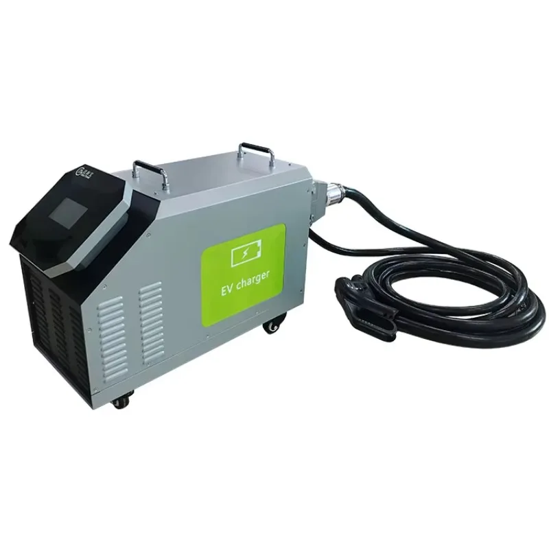20kw 33A 380V IP44 CCS And ChadeMo 2 Cable Ev Charger Manufacturers Portable Ev Chargers For Electric Vehicle DC Fast Charging