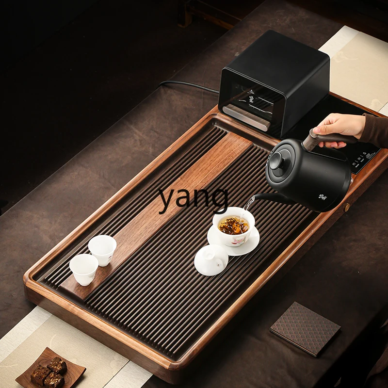 Lmm solid wood tea table household dry brewing high-end kung fu tea set new Chinese simplicity