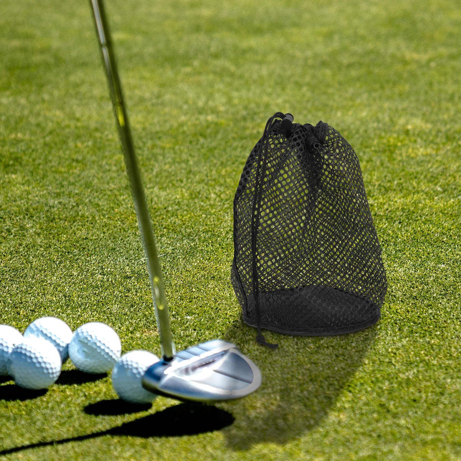 

Портативная сумка для хранения мячей для гольфа, сетчатая сумка-органайзер на шнурке для аксессуаров