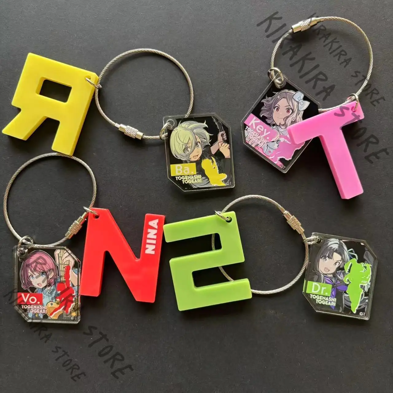 

GIRLS BAND CRY Anime Genuine Collection MOMOKA KAWARAGI SUBARU AWA RupaHanging Drop Cosplay Cartoon Acrylic Keychain