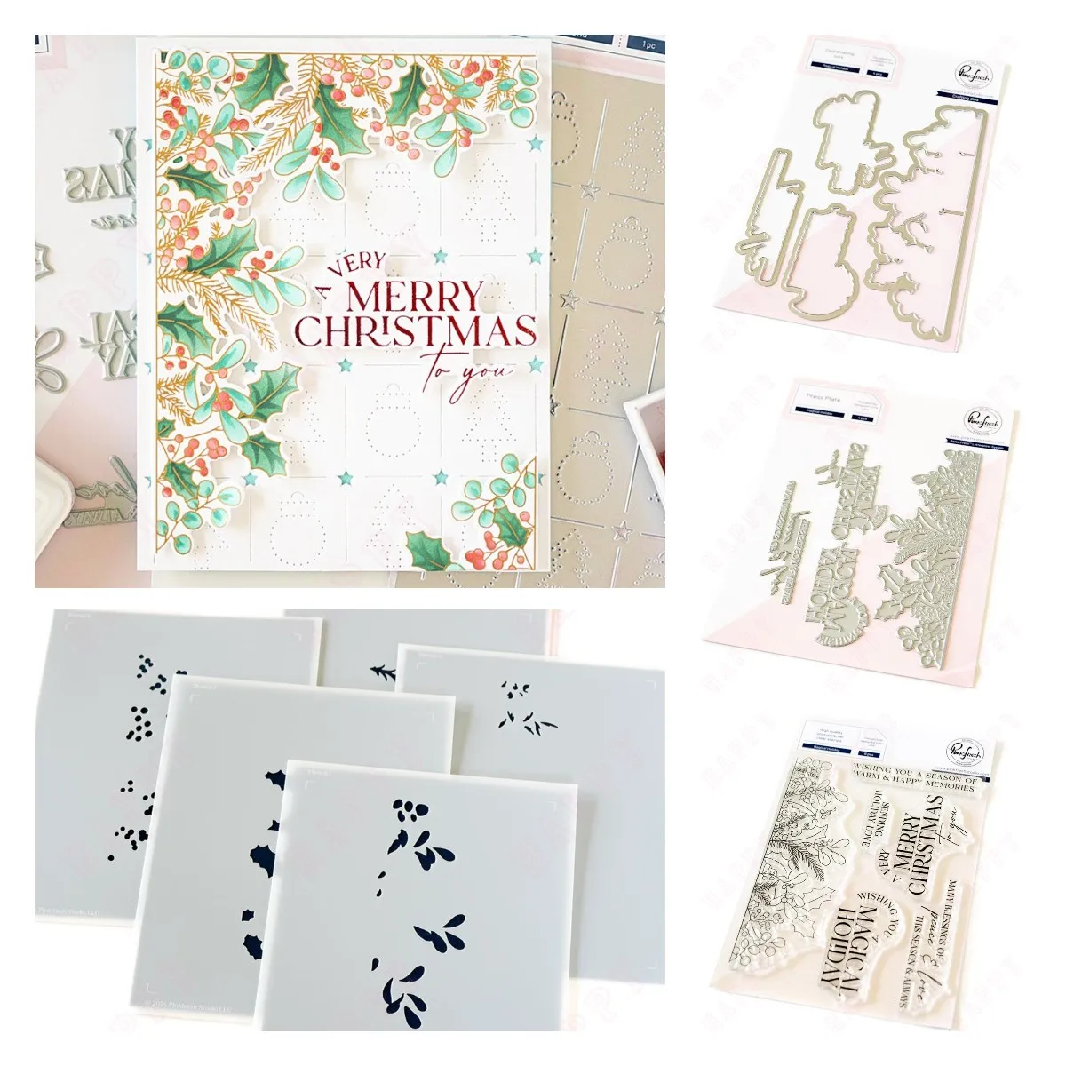 

die Stamps Stencil Set New Metal Cutting DiesDeck The Halls Hot Foil DIY Scrapbooking Card Paper Cards Handmade Album