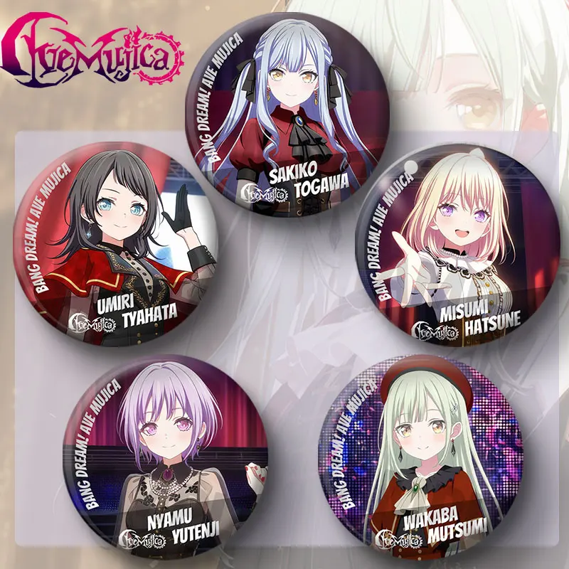 

Аниме BanG Dream Ave Mujica, булавки Misumi Uika Mortis Timoris, значки для косплея, мультяшная брошь Itabag, кровать, тадрож, милый рождественский подарок