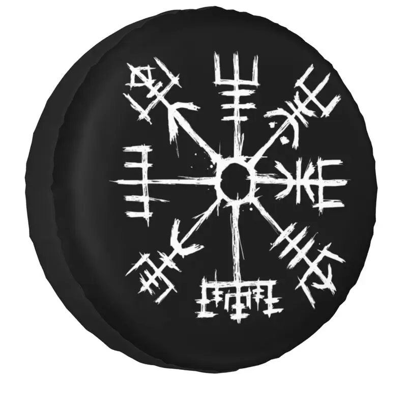 Viking Compass Vegvisir Spare Wheel Cover for Jeep Hummer 4x4 SUV Custom Valhalla Norse Tire Protector 14\