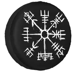 Viking Compass Vegvisir Spare Wheel Cover for Jeep Hummer 4x4 SUV Custom Valhalla Norse Tire Protector 14