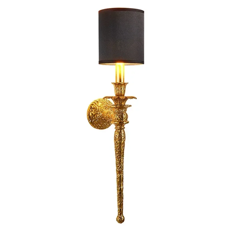 

Palace Style Full Copper Wall Lamp American European Retro Luxury Design Villa Living Room Dining Room Bedroom LED