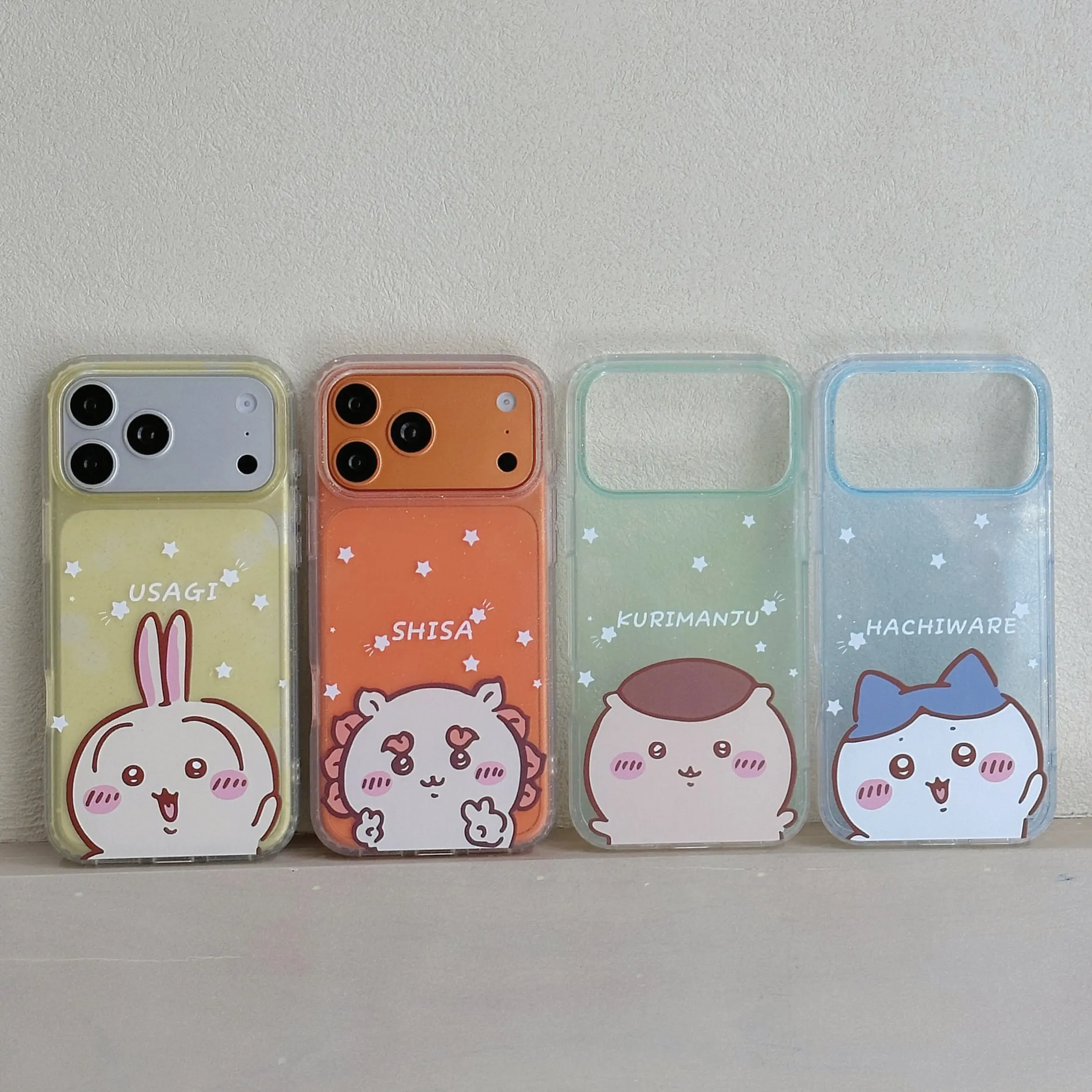 NEW Chiikawa Kurimanju Cartoon phone case For iphone 18promax Glitter Shisa Rakko Kani Cute phone case anti-fall Girl's Gift
