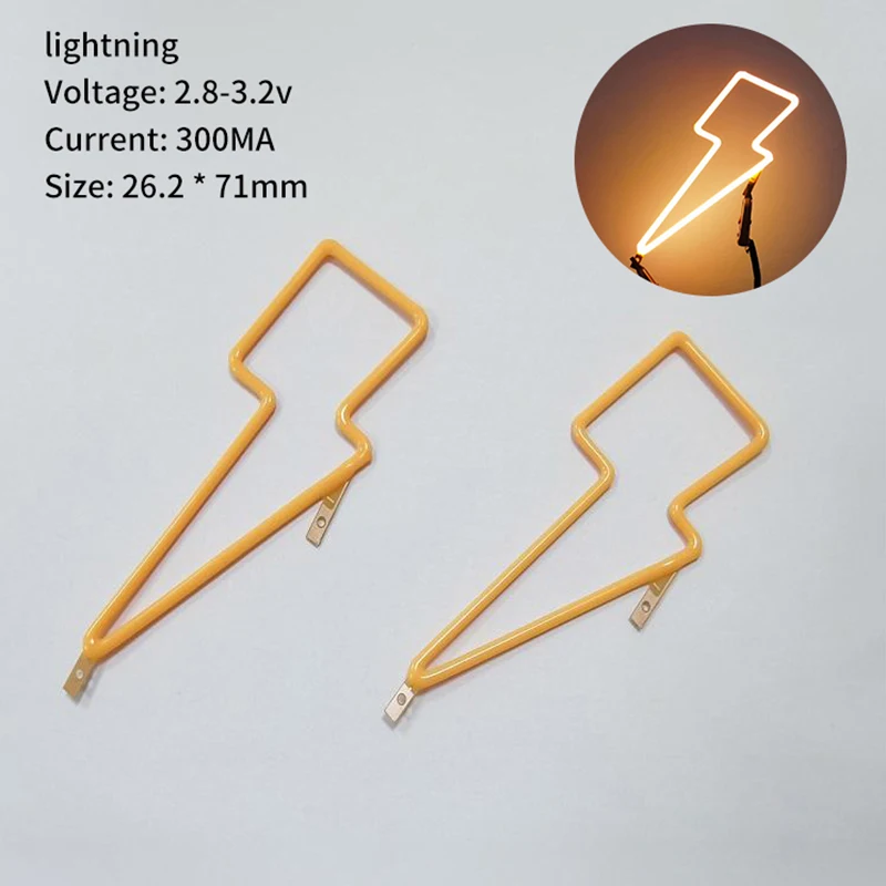 

High Quality 3V LED Lightning Shaped Flexible Filament DIY Bulb Accessories Home Decoration Edison Fashion LED Diode