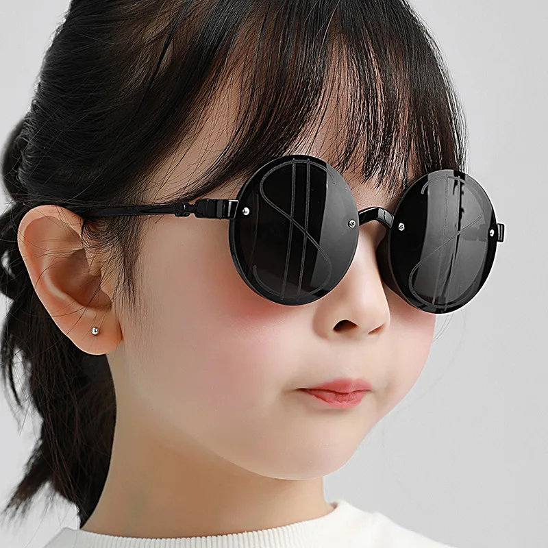 Round Creativity Child Sunglasses Children Gradient Lovely Eyewear Boys/Girls 2024 Glasses Kids Vintage Lentes De Sol Mujer