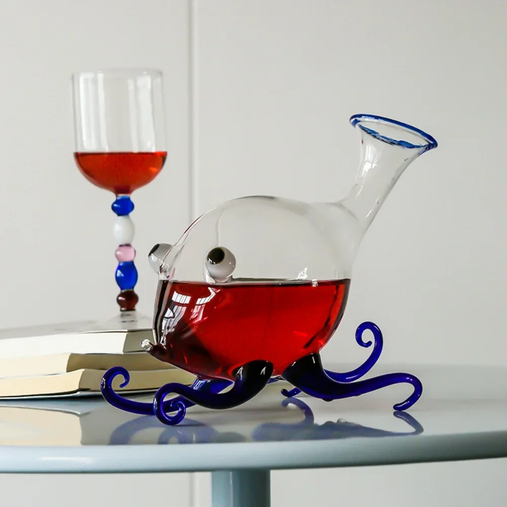 Creative Pufferfish Octopus Shape  Decanter Accessory for  Lovers Glass Red Wine Pitcher  Decanters