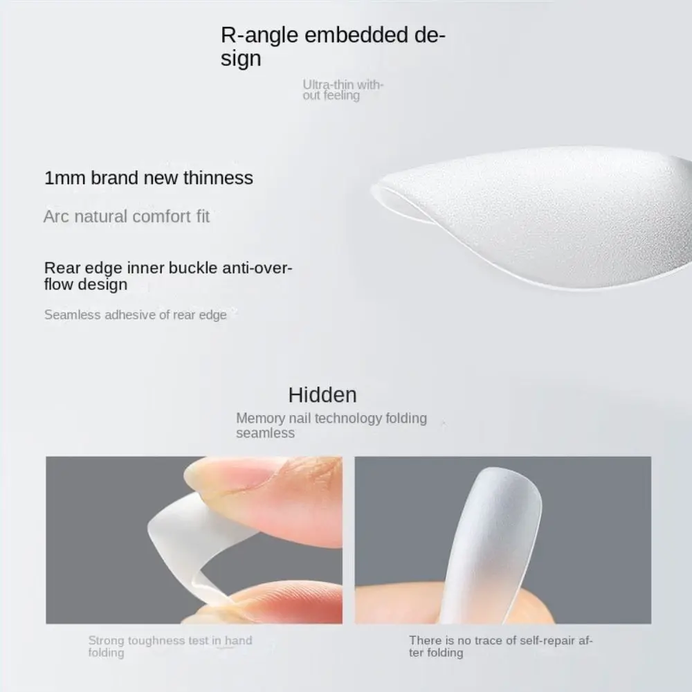 100pcs Nail Tips Traceless Coffin Clear Fake Nail False Nails Press on Nails Acrylic Super Soft