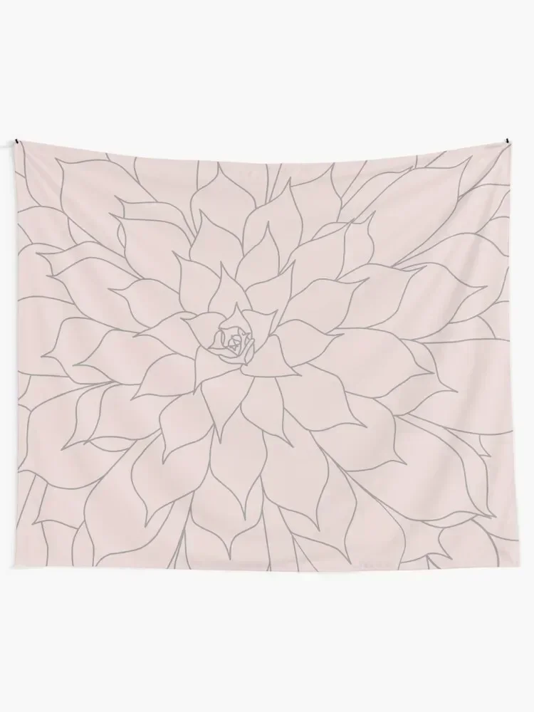 Blush Pink and Grey Succulent Tapestry Bedrooms Decorations Japanese Room Decor Bedroom Organization And Decoration Tapestry