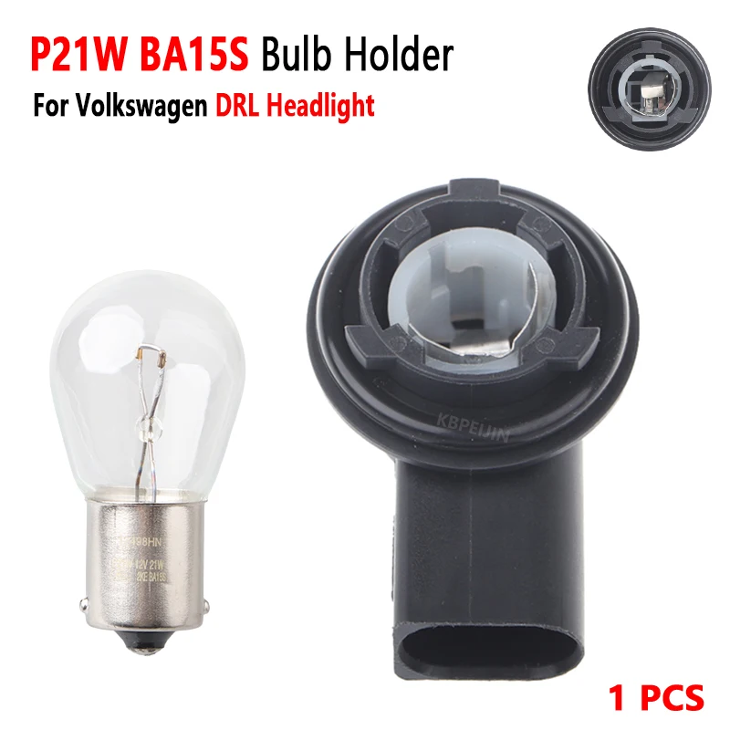 1156 P21W Bulb Socket for Volkswagen Passat DRL Headlight Lamp Holder Base 2011 to 2015 Car Accessories 1 Pcs