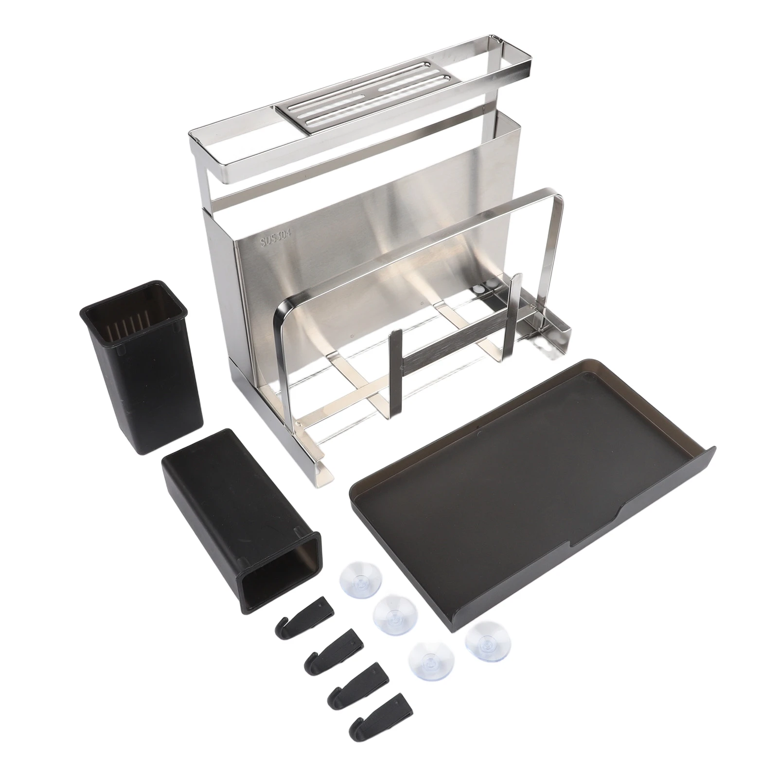 Sturdy Stainless Steel or Carbon Steel Kitchen Shelf with Drain Pan and Thoughtful Layout for Daily Cooking Essentials