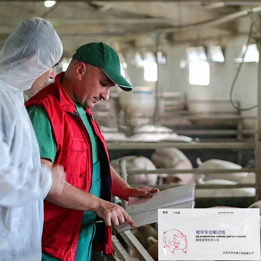 

6 set Pig Testing Kit Test Paper High Accuracy Sow Breeding Farm Pig Test Tube Supplies Early Detection Farm Testing Kit