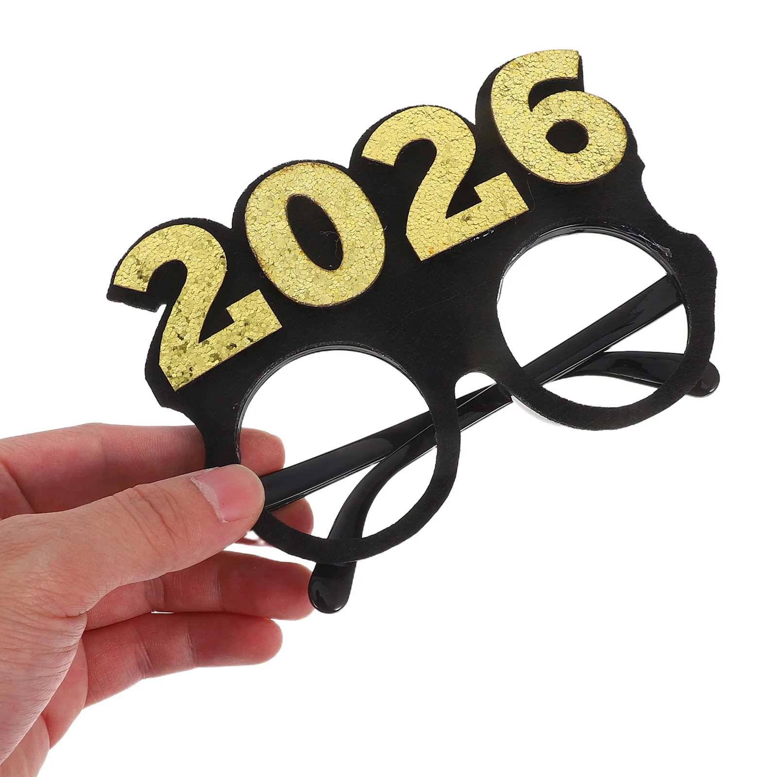 

4Pcs 2026 Sequin Party Glasses Plastic Eyewear Happy New Year Graduation Class Photo Props Favor Happy New Year Props