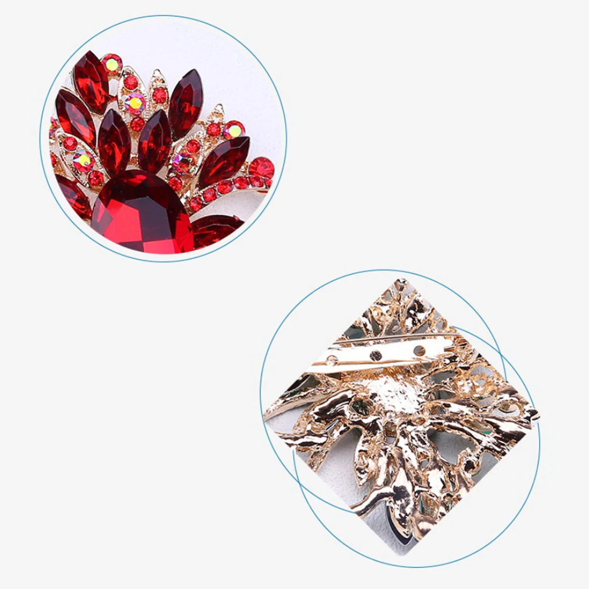 

Crystal Glass Brooch Colorful Shining Rhinestone Pin For Women Bag Scarf Decoration Alloy Glass Brooch Accessory