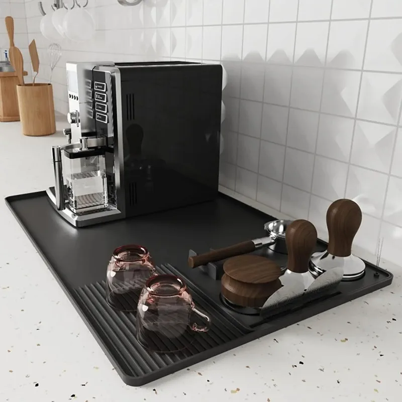 

Coffee Machine Silicone Mat Tray Bar Fruits and vegetables Drain Pad Coffee Powder Pad Dining Table Insulation Protection Pad