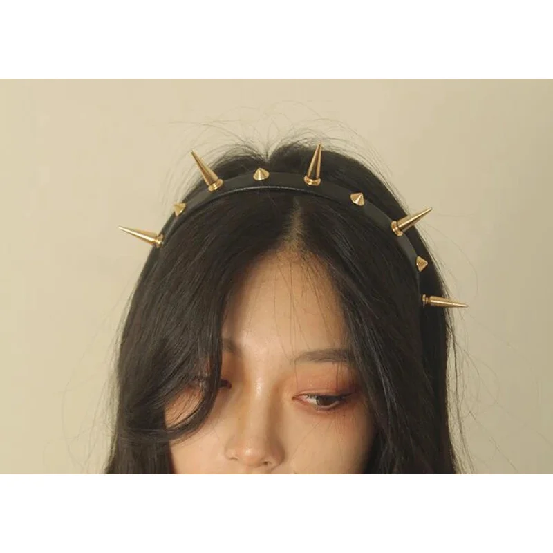 Steampunk Headband Spike Rivet Hairband