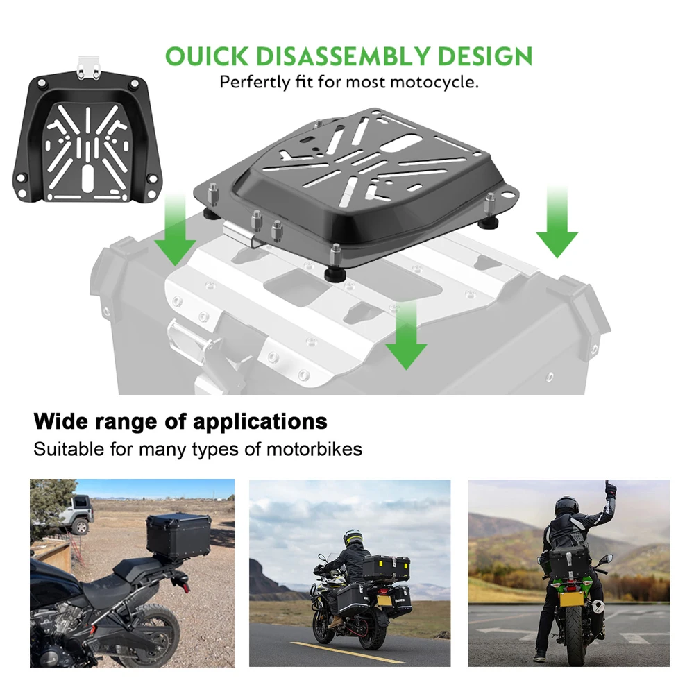 Motorcycle Tail Box Trunk 55L Universal Top Tail Rear Luggage Tool Cases For BMW R1200GS R1250GS F850GS 1200 GS LC ADV Toolbox