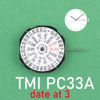 PC33A movement New Japan Seiko PC33 Quartz Movement Original SII/TMI PC33A Watch Movement Watch Accessories Date/day At 3